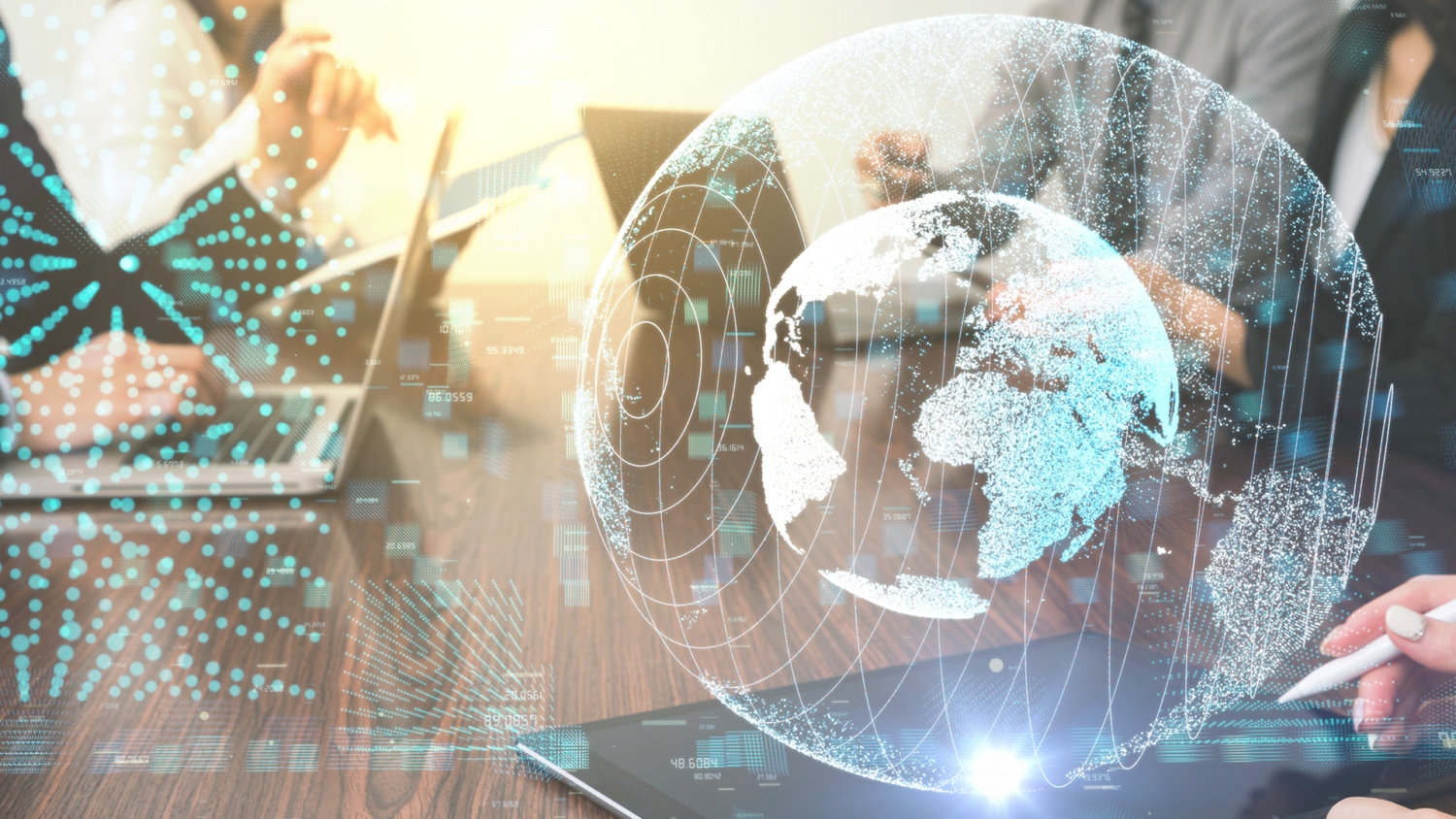 Global communication network concept