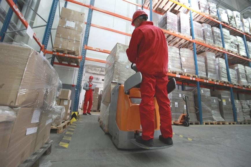 Man working in warehouse