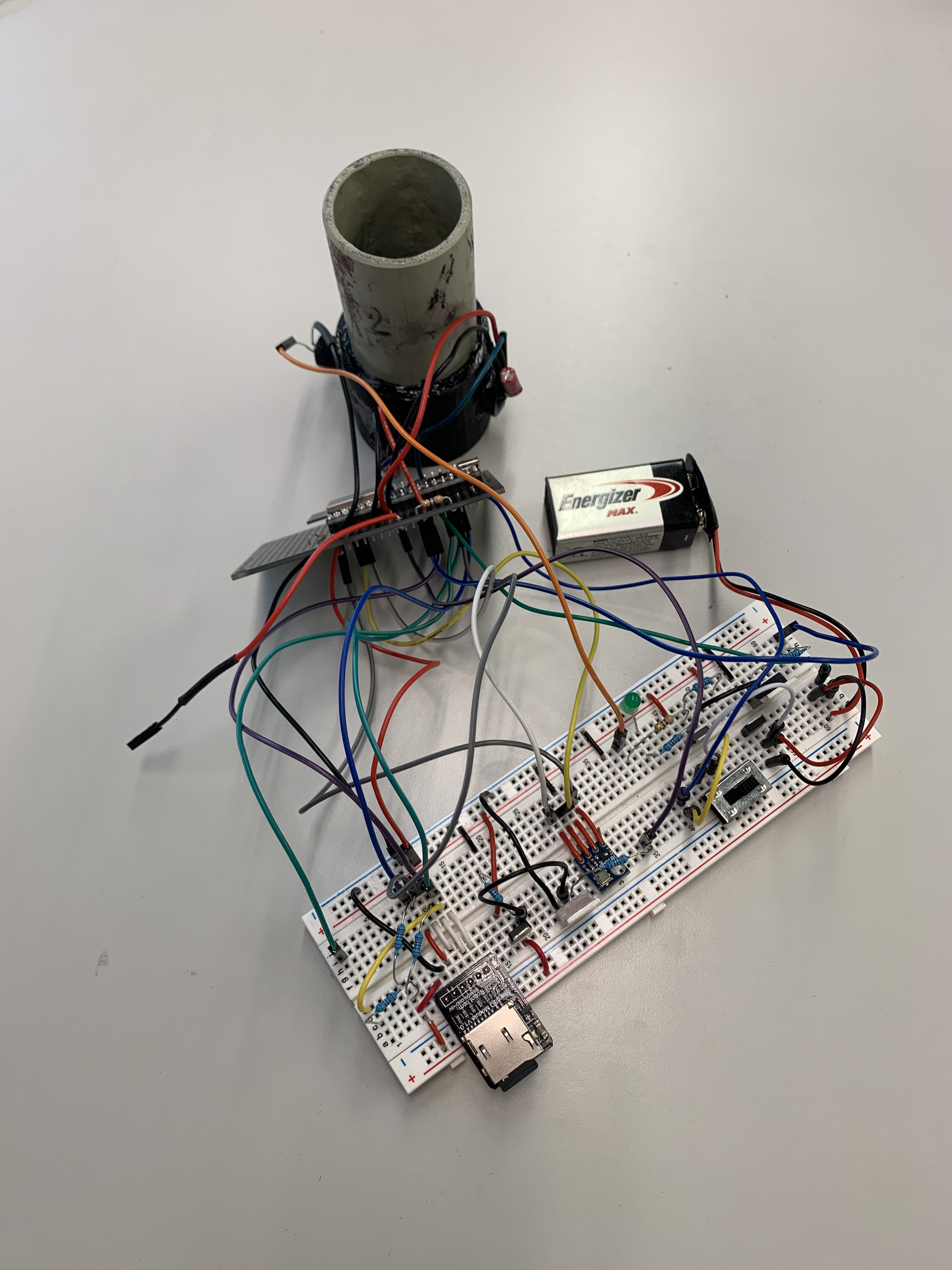 turbidity sensor internal electronics breadboard